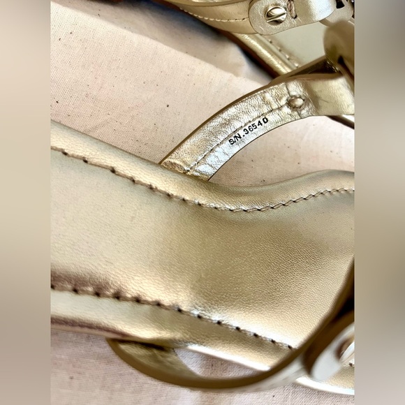 TORY BURCH Metallic Miller Sandal Spark Gold Sz 6 *New without box* - Picture 7 of 10